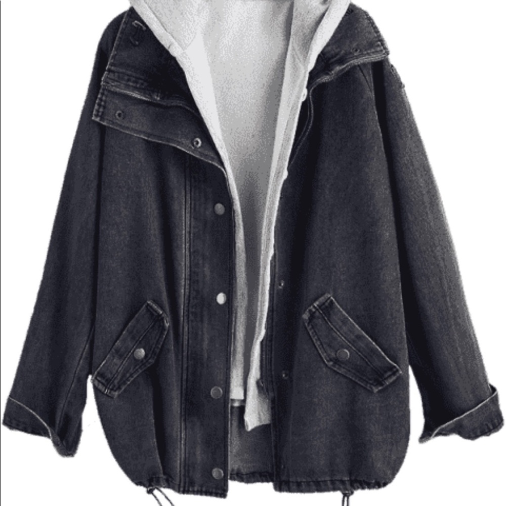 Large button up layered jacket